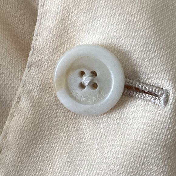 VTG Gianni Versace Blazer Ivory Mens Button Blazer Suit Jacket Size 50 | Flawed - Picture 6 of 10